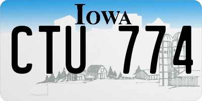 IA license plate CTU774