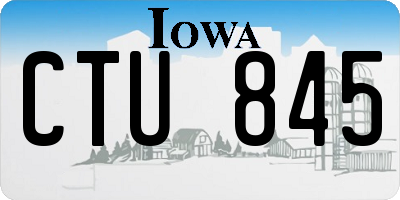 IA license plate CTU845