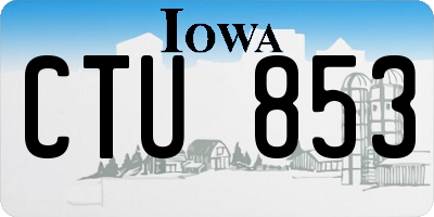 IA license plate CTU853