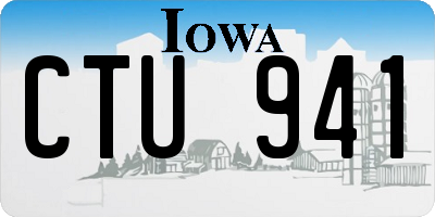 IA license plate CTU941