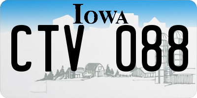 IA license plate CTV088