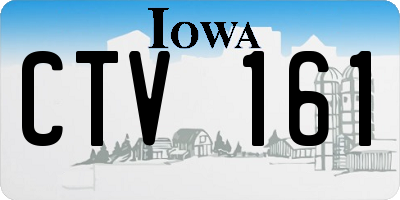 IA license plate CTV161