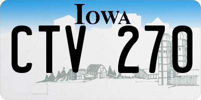 IA license plate CTV270