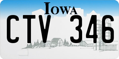 IA license plate CTV346