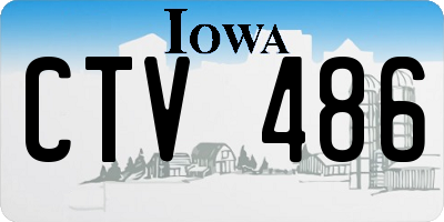 IA license plate CTV486