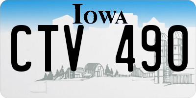 IA license plate CTV490