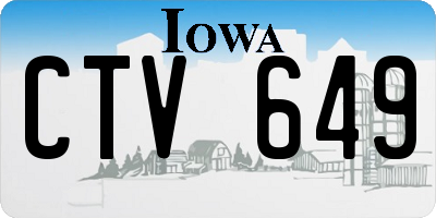 IA license plate CTV649