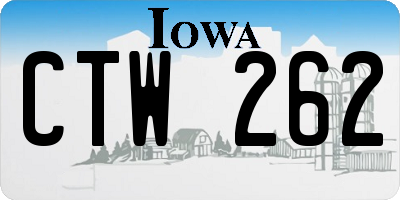 IA license plate CTW262