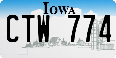 IA license plate CTW774