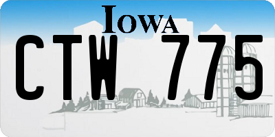 IA license plate CTW775