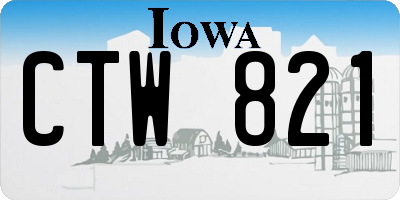 IA license plate CTW821