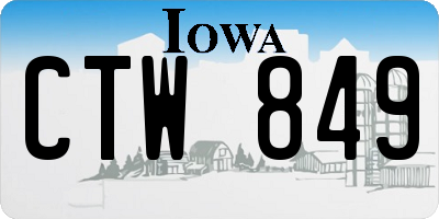 IA license plate CTW849