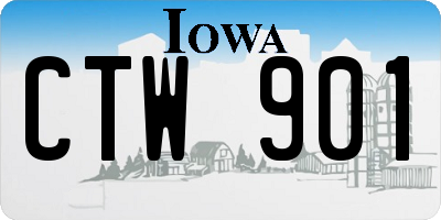 IA license plate CTW901