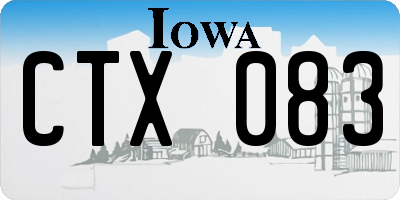 IA license plate CTX083