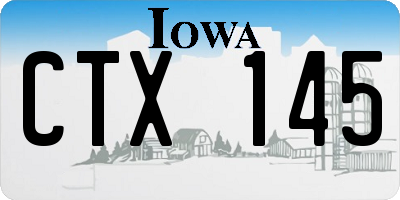 IA license plate CTX145