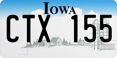 IA license plate CTX155