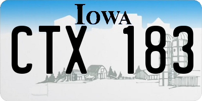 IA license plate CTX183