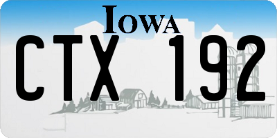 IA license plate CTX192