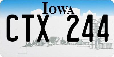 IA license plate CTX244