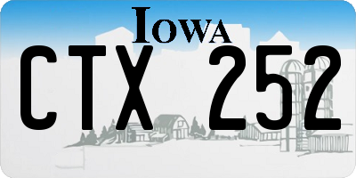 IA license plate CTX252