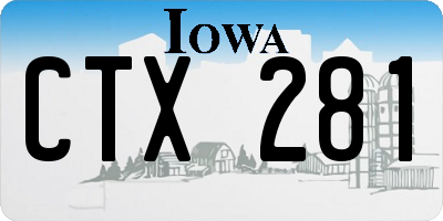 IA license plate CTX281