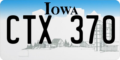 IA license plate CTX370