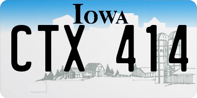IA license plate CTX414