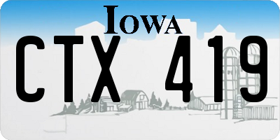 IA license plate CTX419