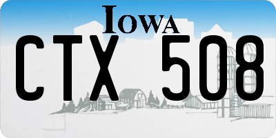IA license plate CTX508