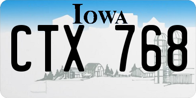 IA license plate CTX768