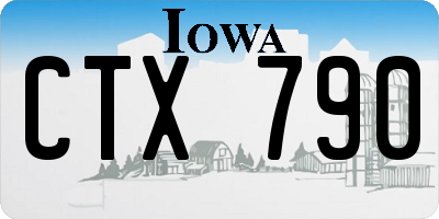 IA license plate CTX790