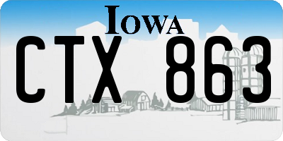 IA license plate CTX863