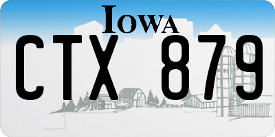 IA license plate CTX879