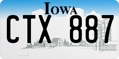 IA license plate CTX887