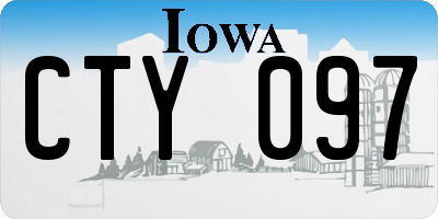 IA license plate CTY097