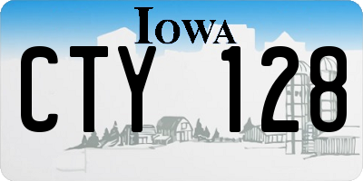 IA license plate CTY128