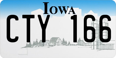 IA license plate CTY166