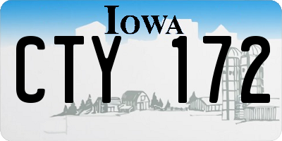 IA license plate CTY172
