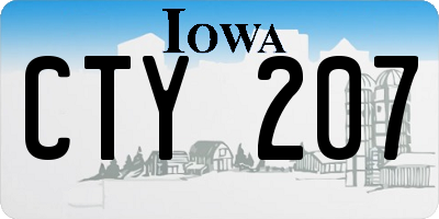 IA license plate CTY207