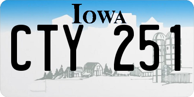IA license plate CTY251