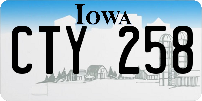 IA license plate CTY258