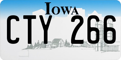 IA license plate CTY266