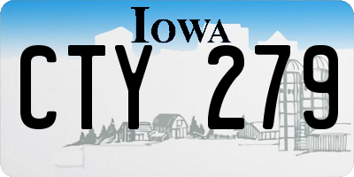 IA license plate CTY279