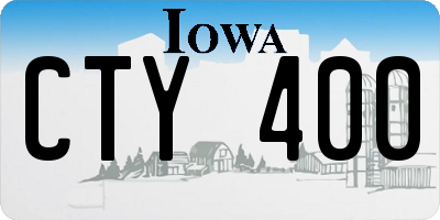 IA license plate CTY400