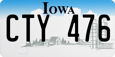 IA license plate CTY476