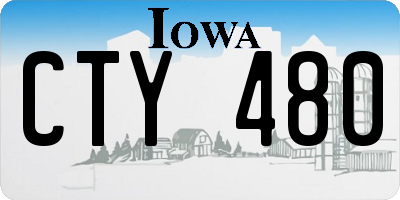 IA license plate CTY480
