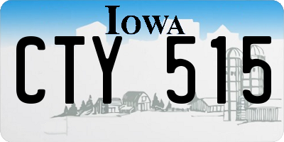 IA license plate CTY515