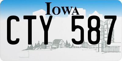 IA license plate CTY587