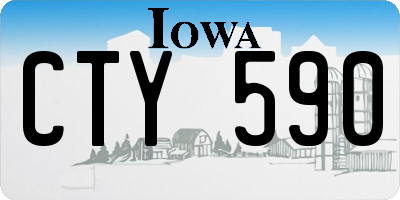 IA license plate CTY590