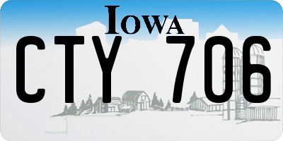 IA license plate CTY706